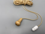 Vase Wood Bell Acorn with 1.5meter Gold Cord & Plastic Connector-Curtains Supplies Direct