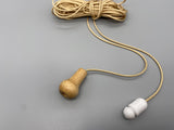 Vase Wood Bell Acorn with 1.5meter Gold Cord & Plastic Connector-Curtains Supplies Direct