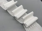 White Boxed Pleat Curtain Heading Tape - Polyester - 75mm (3" inch) - 10meter-Curtains Supplies Direct