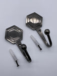 Contemporary Tie Back Hooks - Black Nickel - Pack of 4-Curtains Supplies Direct