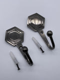 Contemporary Tie Back Hooks - Black Nickel - Pack of 4-Curtains Supplies Direct