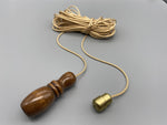 Large Walnut Vase Wood Bell Acorn with 1.5meter Gold Cord & Gold Connector-Curtains Supplies Direct
