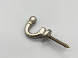 Satin Metal Ball-end Tie Back Hook - Small - Pack of 2-Curtains Supplies Direct