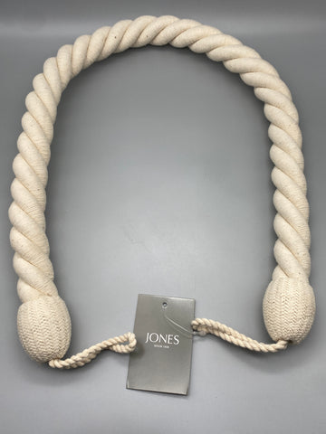 Pair of Cotton Twisted Contemporary Tie Backs - by Jones® - Pair - Curtains Supplies Direct