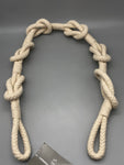 Pair of Coastal Shanklin Rope Tie Band Cotton / Tie Backs - by Jones® - Pair - Curtains Supplies Direct