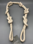 Pair of Coastal Shanklin Rope Tie Band Cotton / Tie Backs - by Jones® - Pair - Curtains Supplies Direct