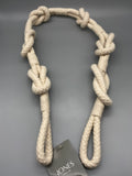 Pair of Coastal Shanklin Rope Tie Band Cotton / Tie Backs - by Jones® - Pair - Curtains Supplies Direct