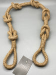Pair of Coastal Shanklin Rope Tie Band Jute / Tie Backs - by Jones® - Pair - Curtains Supplies Direct