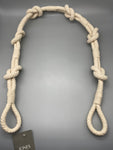 Pair of Coastal Shanklin Rope Tie Band Cotton / Tie Backs - by Jones® - Pair - Curtains Supplies Direct