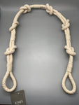 Pair of Coastal Shanklin Rope Tie Band Cotton / Tie Backs - by Jones® - Pair - Curtains Supplies Direct