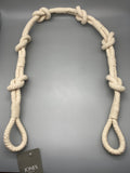 Pair of Coastal Shanklin Rope Tie Band Cotton / Tie Backs - by Jones® - Pair - Curtains Supplies Direct