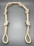 Pair of Coastal Shanklin Rope Tie Band Cotton / Tie Backs - by Jones® - Pair - Curtains Supplies Direct