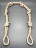 Pair of Coastal Shanklin Rope Tie Band Cotton / Tie Backs - by Jones® - Pair - Curtains Supplies Direct