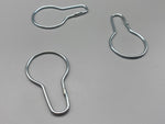 Zinc Plated Shower Rings - Clip Type Shower Pole Rings - Pack of 10-Curtains Supplies Direct