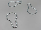 Zinc Plated Shower Rings - Clip Type Shower Pole Rings - Pack of 10-Curtains Supplies Direct