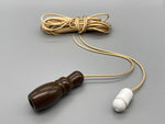 Brown Plastic Vase Acorn with 1.5meter Gold Cord & Plastic Connector-Curtains Supplies Direct