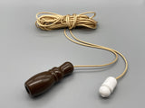 Brown Plastic Vase Acorn with 1.5meter Gold Cord & Plastic Connector-Curtains Supplies Direct