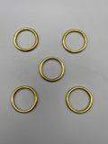 Curtain Pole Rings Gold - Inner Diameter 25mm - Solid - Pack of 25-Curtains Supplies Direct