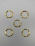 Curtain Pole Rings Gold - Inner Diameter 25mm - Solid - Pack of 25-Curtains Supplies Direct