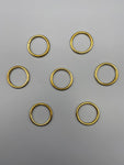 Curtain Pole Rings Gold - Inner Diameter 25mm - Solid - Pack of 25-Curtains Supplies Direct