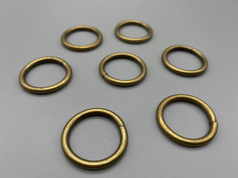 Curtain Rod/Pole Rings Antique Gold - Inner Diameter 20mm - Solid - Pack of 25-Curtains Supplies Direct