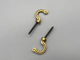 Classical Golden Tie Back Hook - Metal - Pack of 4-Curtains Supplies Direct