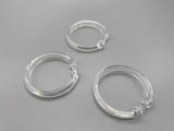 Clear Shower Rings - Clip Type Shower Pole Rings - Pack of 10-Curtains Supplies Direct