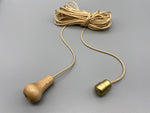Vase Wood Bell Acorn with 1.5meter Gold Cord & Gold Connector-Curtains Supplies Direct