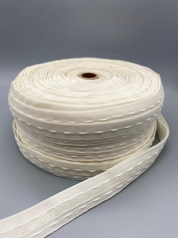 Cream Pencil Pleat Curtain Heading Tape 25mm (1" inch) - 10meter-Curtains Supplies Direct
