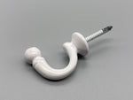 White Metal Ball-end Tie Back Hook - Medium - Pack of 2-Curtains Supplies Direct