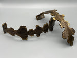 2x Classic Curtain Hold Back Antique - Large Metal Athena Leaf Design Holdback - Bronze Finish - Curtains Supplies Direct