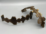 2x Classic Curtain Hold Back Antique - Large Metal Athena Leaf Design Holdback - Bronze Finish - Curtains Supplies Direct