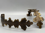 2x Classic Curtain Hold Back Antique - Large Metal Athena Leaf Design Holdback - Bronze Finish - Curtains Supplies Direct