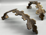 2x Classic Curtain Hold Back Antique - Large Metal Athena Leaf Design Holdback - Bronze Finish - Curtains Supplies Direct