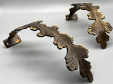 2x Classic Curtain Hold Back Antique - Large Metal Athena Leaf Design Holdback - Bronze Finish - Curtains Supplies Direct