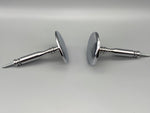 2x Chrome Curtain Hold Back Pins - Large Metal Round Pins - Chrome - Curtains Supplies Direct