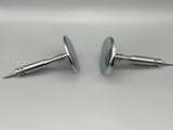 2x Chrome Curtain Hold Back Pins - Large Metal Round Pins - Chrome - Curtains Supplies Direct