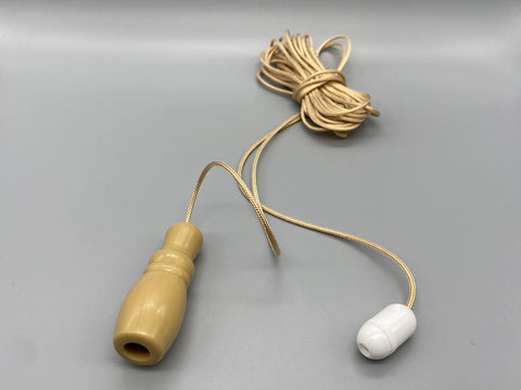Beige Plastic Vase Acorn with 1.5meter Gold Cord & Plastic Connector-Curtains Supplies Direct