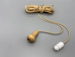 Vase Wood Bell Acorn with 1.5meter Gold Cord & Plastic Connector-Curtains Supplies Direct