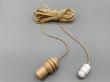 Lighthouse Wood Acorn with 1.5meter Gold Cord & Plastic Connector-Curtains Supplies Direct