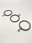 Black Curtain Rod Rings With Loose Eyelet - Inner Diameter ø 42mm - Pack of 20-Curtains Supplies Direct