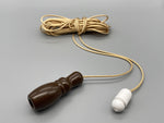 Brown Plastic Vase Acorn with 1.5meter Gold Cord & Plastic Connector-Curtains Supplies Direct