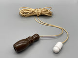 Brown Plastic Vase Acorn with 1.5meter Gold Cord & Plastic Connector-Curtains Supplies Direct
