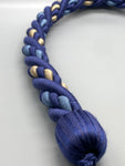 Pair of Indigo Twisted Contemporary Tie Backs - by Jones® - Pair - Curtains Supplies Direct