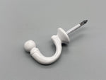 White Metal Ball-end Tie Back Hook - Medium - Pack of 2-Curtains Supplies Direct