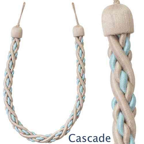 Pair of Cascade Twisted Contemporary Tie Backs - by Jones® - Pack of 2 - Curtains Supplies Direct