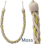 Pair of Moss Twisted Contemporary Tie Backs - by Jones® - Pack of 2 - Curtains Supplies Direct