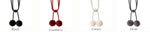 2x Stunning Pompom Style Curtain Tieback / Fluffy Curtain Tie Backs - Jones® - Black/Silver/Cranberry/Cream - Pack of 2 Active - Curtains Supplies Direct