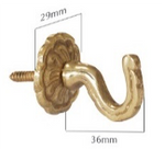 Rosaline Golden Tie Back Hook - Metal - Pack of 4-Curtains Supplies Direct