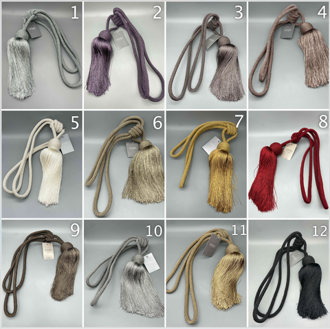 Pair of Orb Tieback Tassel - Curtain Tieback Tassels - Various Colours & Designs - Pack of 2 - Curtains Supplies Direct